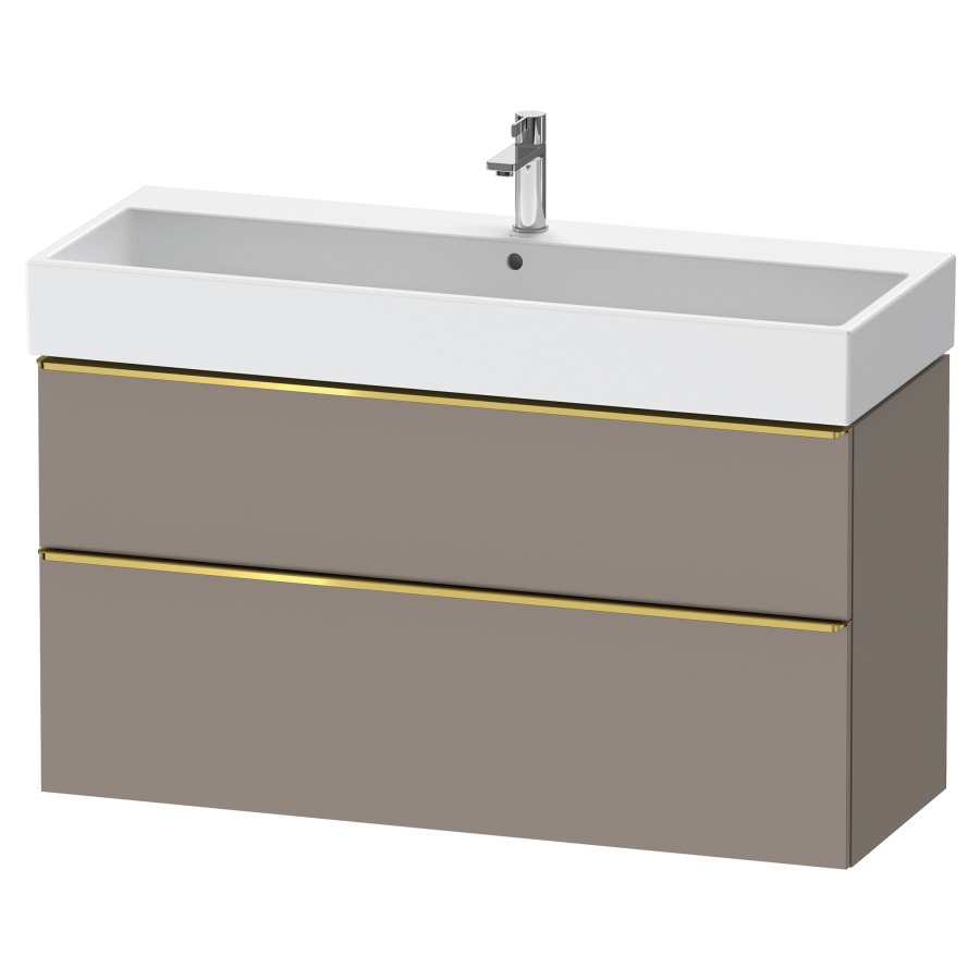 Élément inférieur  D-NEO
118.4 x 62.5 x 44.2 cm, montage mural
élément de tiroir, 2&nbsp;tiroirs
pour lavabo 212391/392