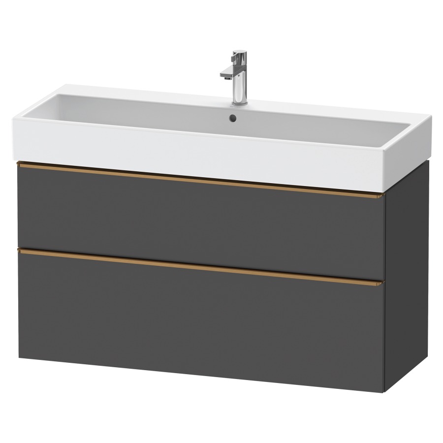Élément inférieur  D-NEO
118.4 x 62.5 x 44.2 cm, montage mural
élément de tiroir, 2&nbsp;tiroirs
pour lavabo 212391/392