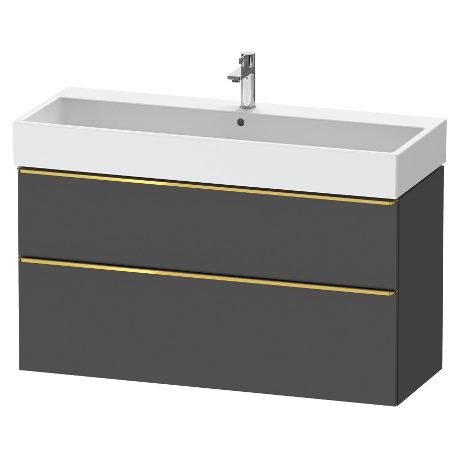 Élément inférieur  D-NEO
118.4 x 62.5 x 44.2 cm, montage mural
élément de tiroir, 2&nbsp;tiroirs
pour lavabo 212391/392