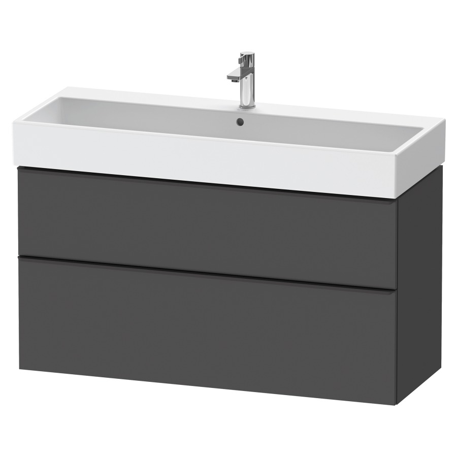 Élément inférieur  D-NEO
118.4 x 62.5 x 44.2 cm, montage mural
élément de tiroir, 2&nbsp;tiroirs
pour lavabo 212391/392