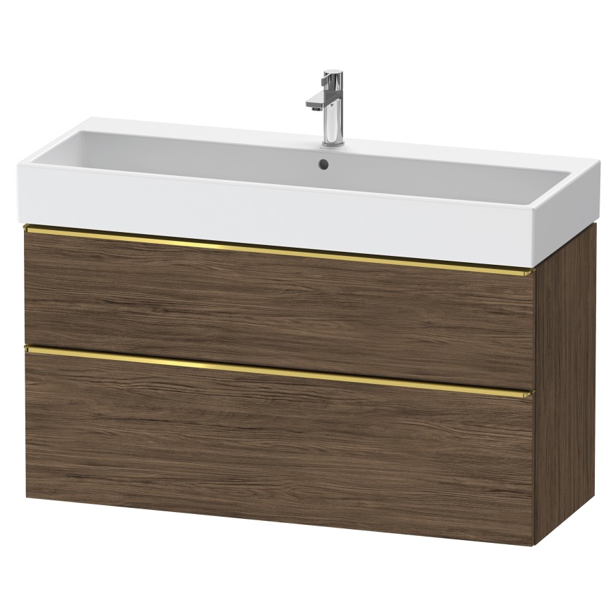 Élément inférieur  D-NEO
118.4 x 62.5 x 44.2 cm, montage mural
élément de tiroir, 2&nbsp;tiroirs
pour lavabo 212391/392