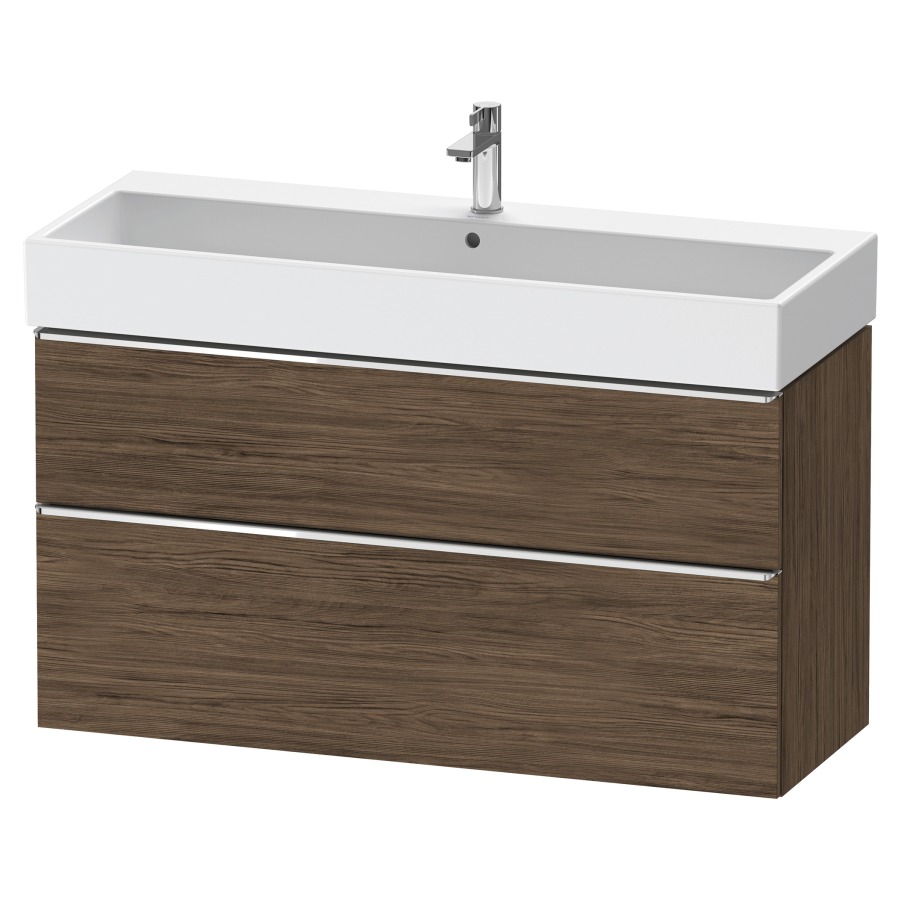 Élément inférieur  D-NEO
118.4 x 62.5 x 44.2 cm, montage mural
élément de tiroir, 2&nbsp;tiroirs
pour lavabo 212391/392