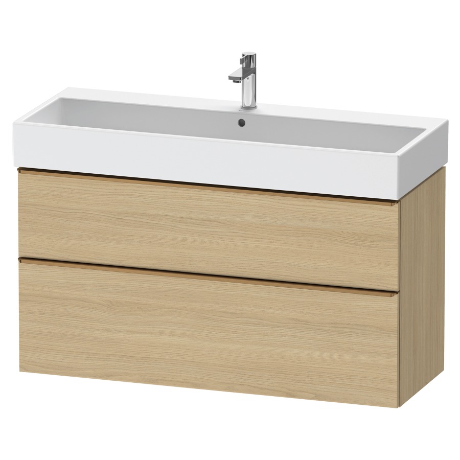 Élément inférieur  D-NEO
118.4 x 62.5 x 44.2 cm, montage mural
élément de tiroir, 2&nbsp;tiroirs
pour lavabo 212391/392