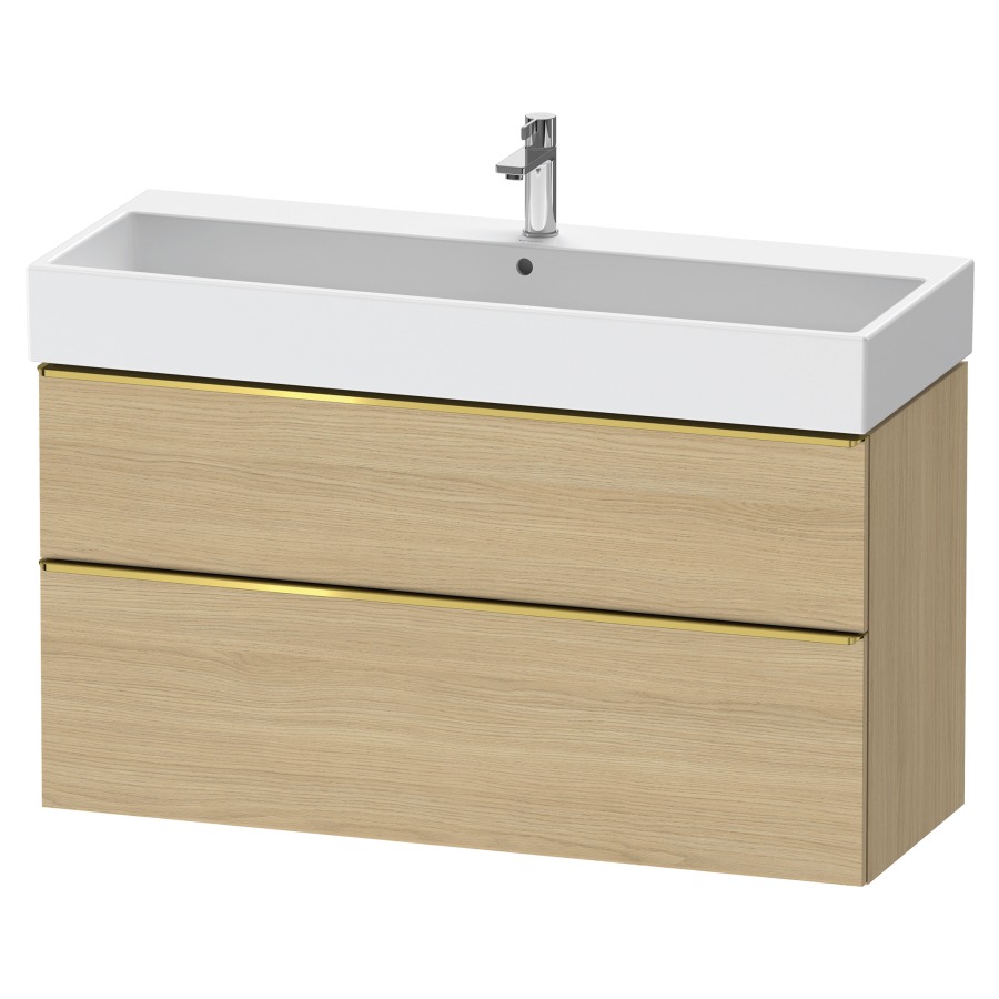 Élément inférieur  D-NEO
118.4 x 62.5 x 44.2 cm, montage mural
élément de tiroir, 2&nbsp;tiroirs
pour lavabo 212391/392