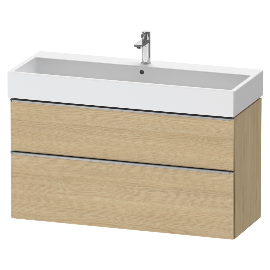 Élément inférieur  D-NEO
118.4 x 62.5 x 44.2 cm, montage mural
élément de tiroir, 2&nbsp;tiroirs
pour lavabo 212391/392