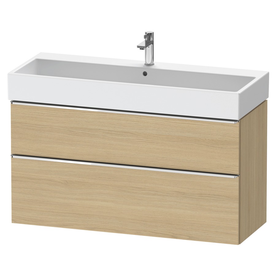 Élément inférieur  D-NEO
118.4 x 62.5 x 44.2 cm, montage mural
élément de tiroir, 2&nbsp;tiroirs
pour lavabo 212391/392