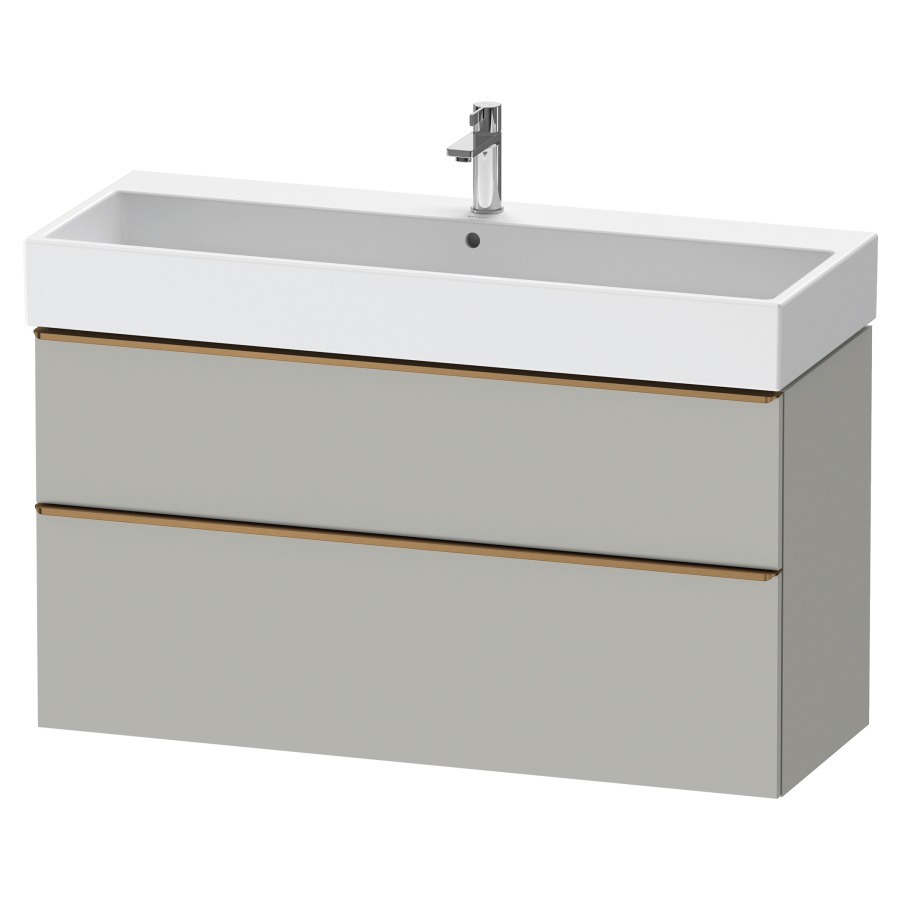 Élément inférieur  D-NEO
118.4 x 62.5 x 44.2 cm, montage mural
élément de tiroir, 2&nbsp;tiroirs
pour lavabo 212391/392