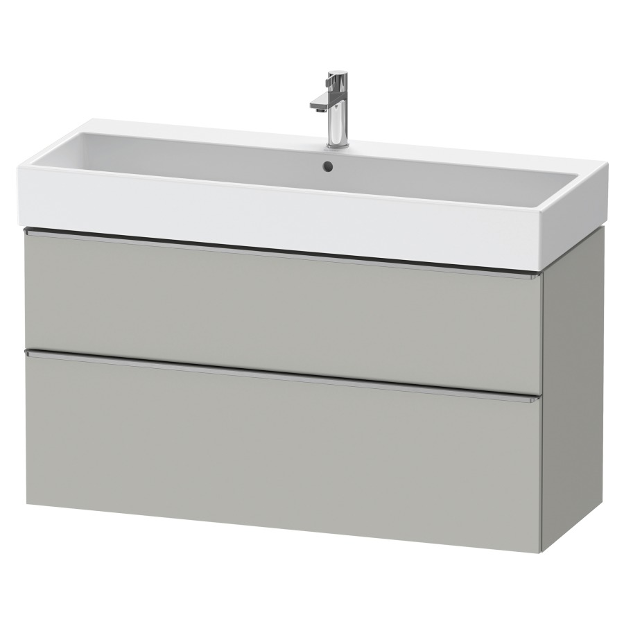 Élément inférieur  D-NEO
118.4 x 62.5 x 44.2 cm, montage mural
élément de tiroir, 2&nbsp;tiroirs
pour lavabo 212391/392