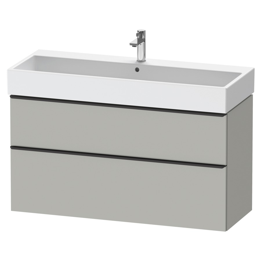 Élément inférieur  D-NEO
118.4 x 62.5 x 44.2 cm, montage mural
élément de tiroir, 2&nbsp;tiroirs
pour lavabo 212391/392