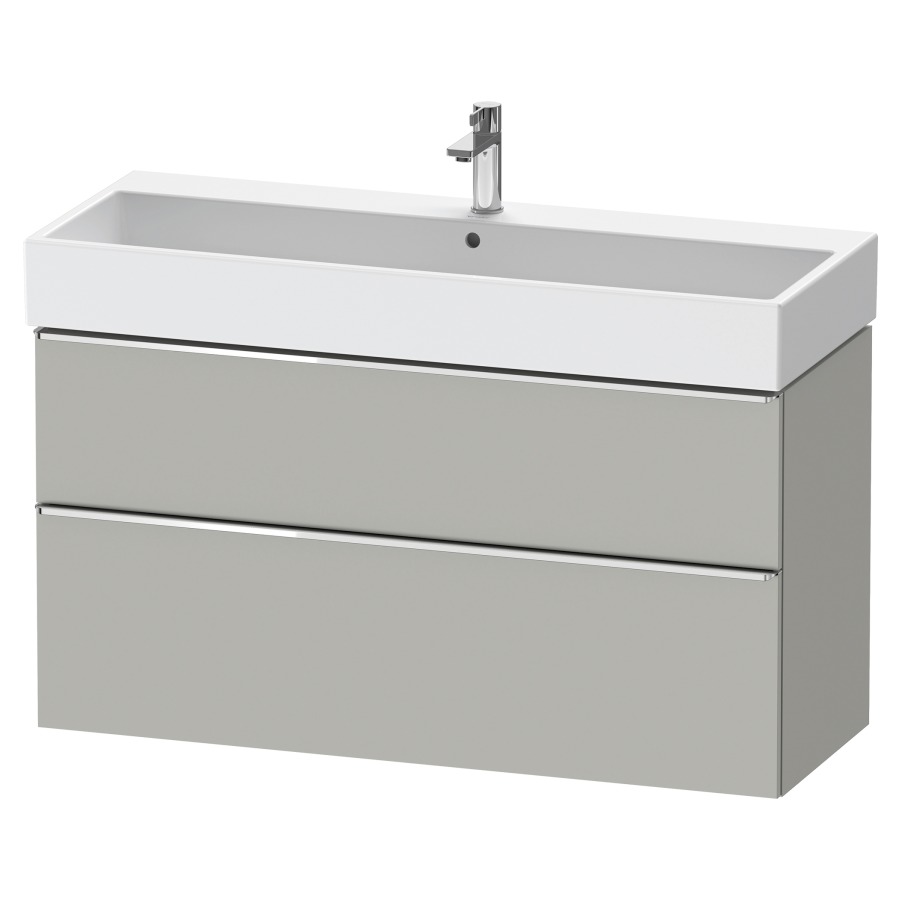 Élément inférieur  D-NEO
118.4 x 62.5 x 44.2 cm, montage mural
élément de tiroir, 2&nbsp;tiroirs
pour lavabo 212391/392