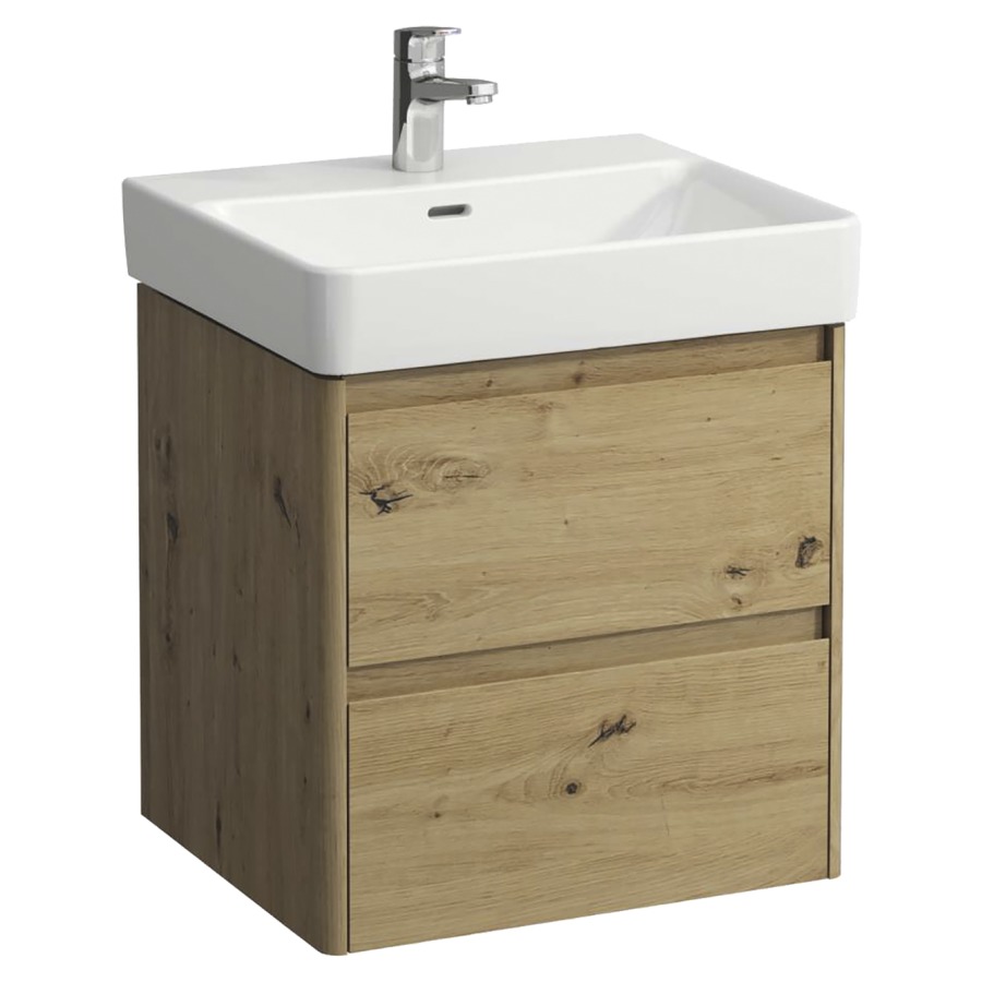 Élément inférieur  BASE 2.0
52 x 51.5 x 44.5 cm
élément de tiroir, 2&nbsp;tiroirs
pour lavabo 105506/507, 212067