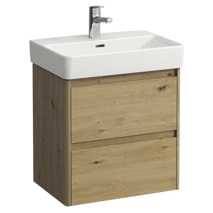 Élément inférieur  BASE 2.0
52 x 51.5 x 36 cm
élément de tiroir, 2&nbsp;tiroirs
pour lavabo 105510/511 et
211010/211306