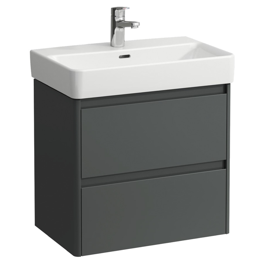 Élément inférieur  BASE 2.0
57 x 51.5 x 36 cm
élément de tiroir, 2&nbsp;tiroirs
pour lavabo 105524/525 et
211011/211307