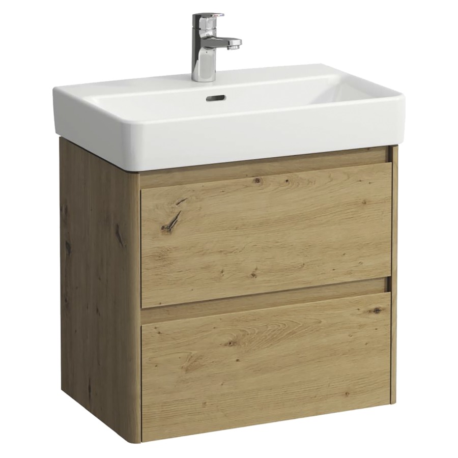 Élément inférieur  BASE 2.0
57 x 51.5 x 36 cm
élément de tiroir, 2&nbsp;tiroirs
pour lavabo 105524/525 et
211011/211307