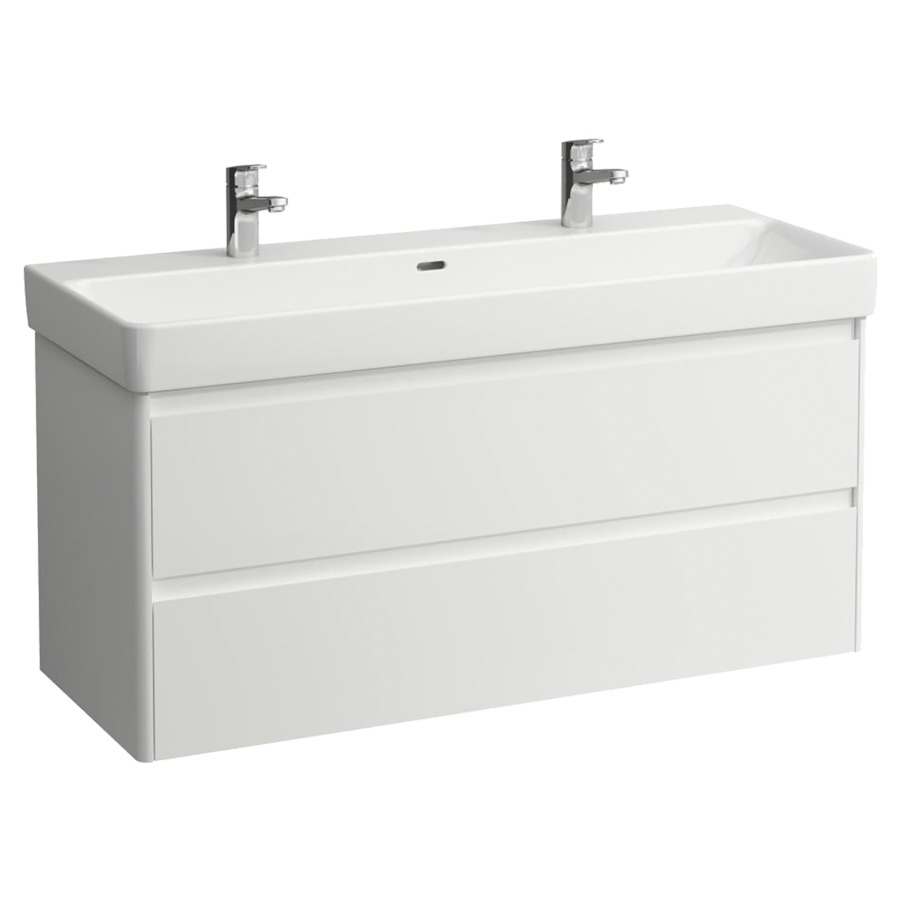 Élément inférieur  BASE 2.0
117 x 51.5 x 44.5 cm
élément de tiroir, 2&nbsp;tiroirs
pour lavabo 105545/546, 214076