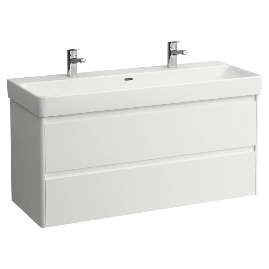 Élément inférieur  BASE 2.0
117 x 51.5 x 44.5 cm
élément de tiroir, 2&nbsp;tiroirs
pour lavabo 105545/546, 214076