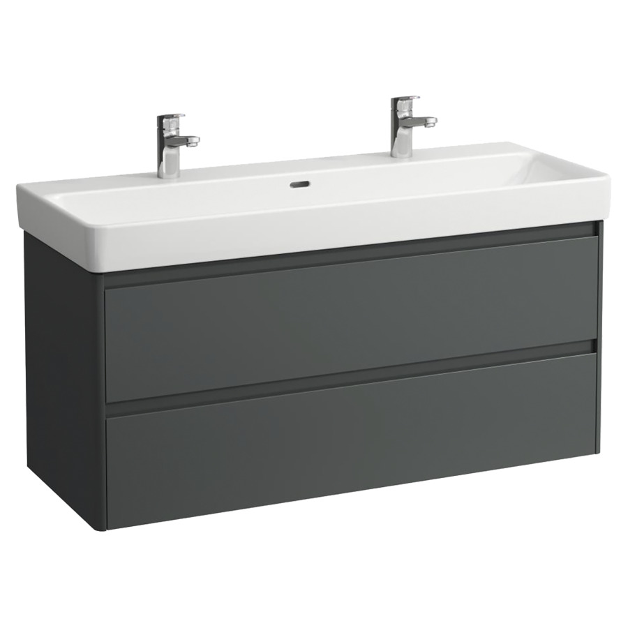 Élément inférieur  BASE 2.0
117 x 51.5 x 44.5 cm
élément de tiroir, 2&nbsp;tiroirs
pour lavabo 105545/546, 214076