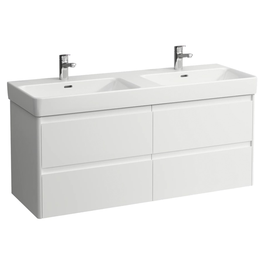 Élément inférieur  BASE 2.0
127 x 51.5 x 44.5 cm
2&nbsp;éléments de tiroir, 2&nbsp;tiroirs chacune
pour lavabo double 214073