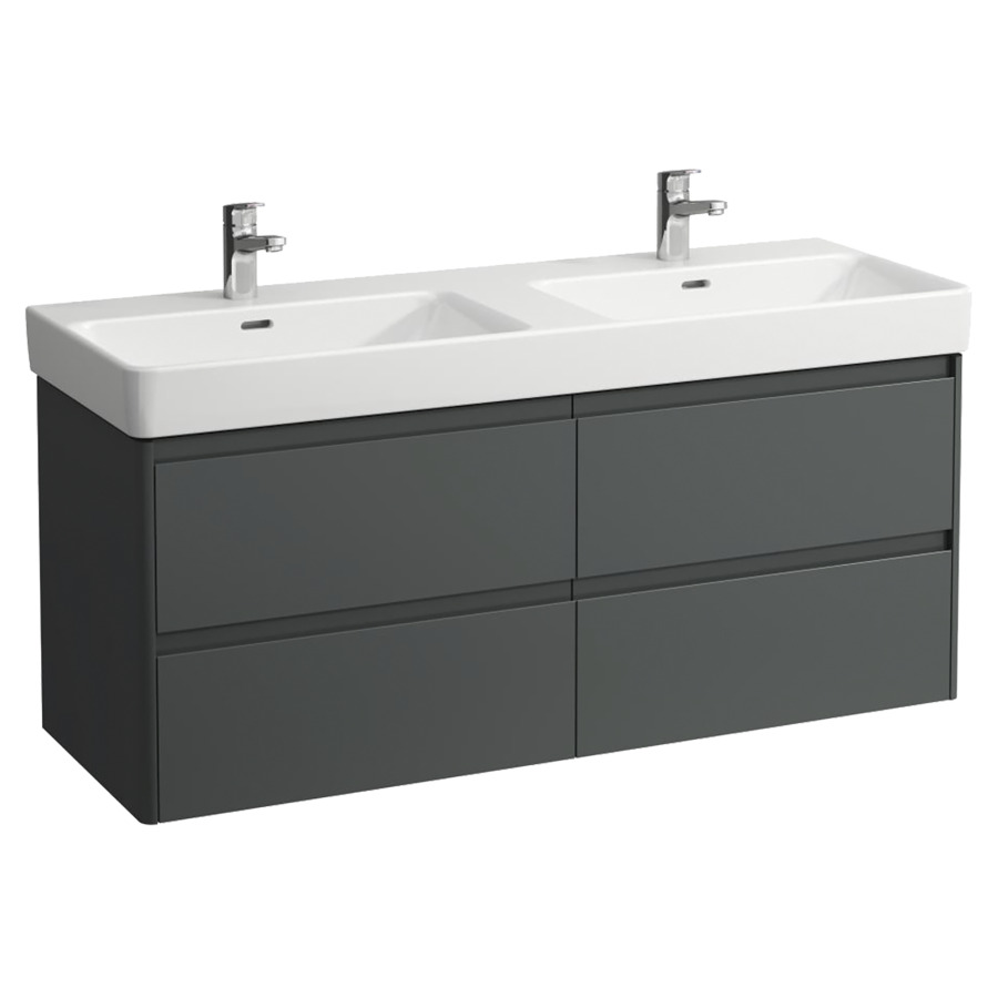 Élément inférieur  BASE 2.0
127 x 51.5 x 44.5 cm
2&nbsp;éléments de tiroir, 2&nbsp;tiroirs chacune
pour lavabo double 214073