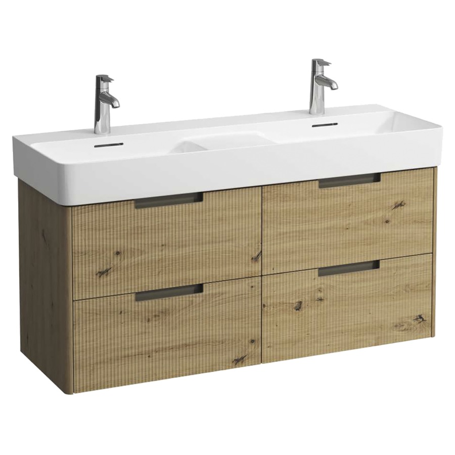 Unterbau JUNA
117 x 51.5 x 44.5 cm
2 Schubladenelemente, je 2 Schubladen
zu Doppelwaschtisch VAL
211809/212898/213046