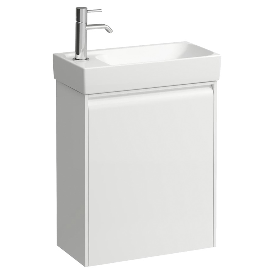 Élément inférieur  MEDA
43.5 x 51.5 x 22 cm
armoire de tablette, 1&nbsp;porte
charnière à gauche
pour lave-mains 104660