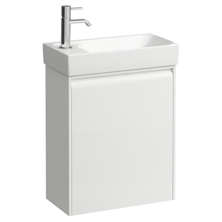 Élément inférieur  MEDA
43.5 x 51.5 x 22 cm
armoire de tablette, 1&nbsp;porte
charnière à gauche
pour lave-mains 104660