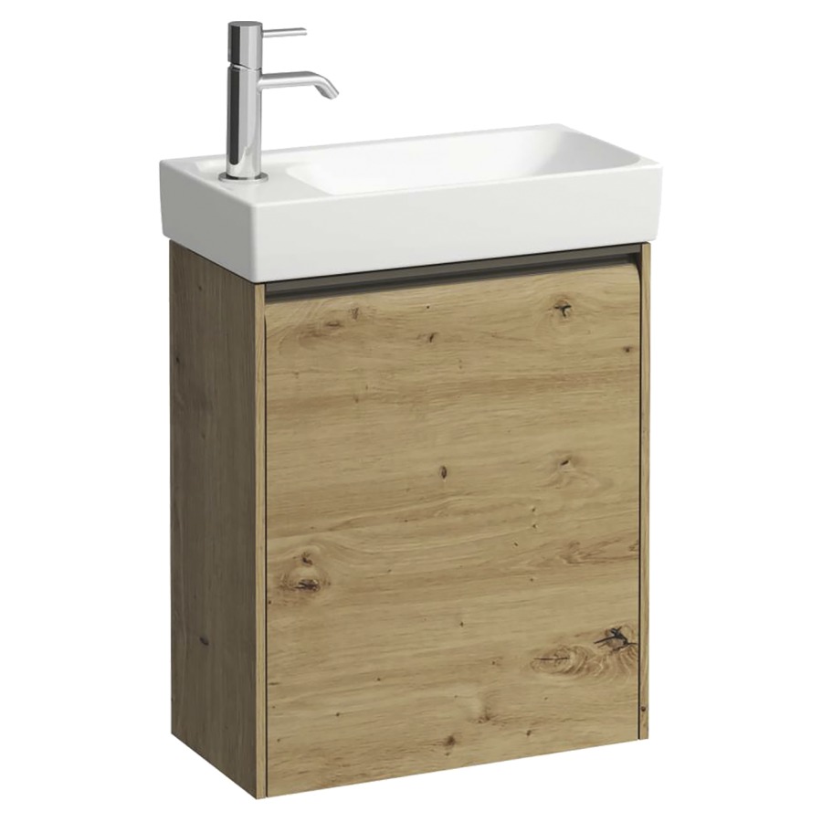 Élément inférieur  MEDA
43.5 x 51.5 x 22 cm
armoire de tablette, 1&nbsp;porte
charnière à gauche
pour lave-mains 104660