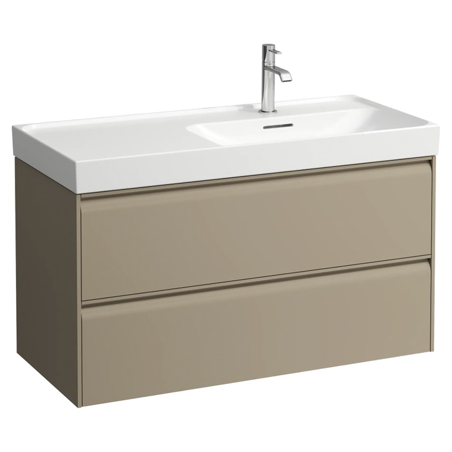 Unterbau MEDA
98.5 x 51.5 x 45 cm
Schubladenelement, 2 Schubladen
zu Waschtisch 104669/670