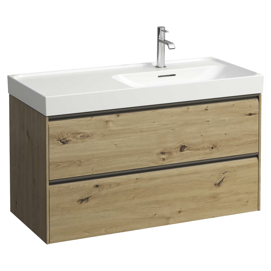 Unterbau MEDA
98.5 x 51.5 x 45 cm
Schubladenelement, 2 Schubladen
zu Waschtisch 104669/670
