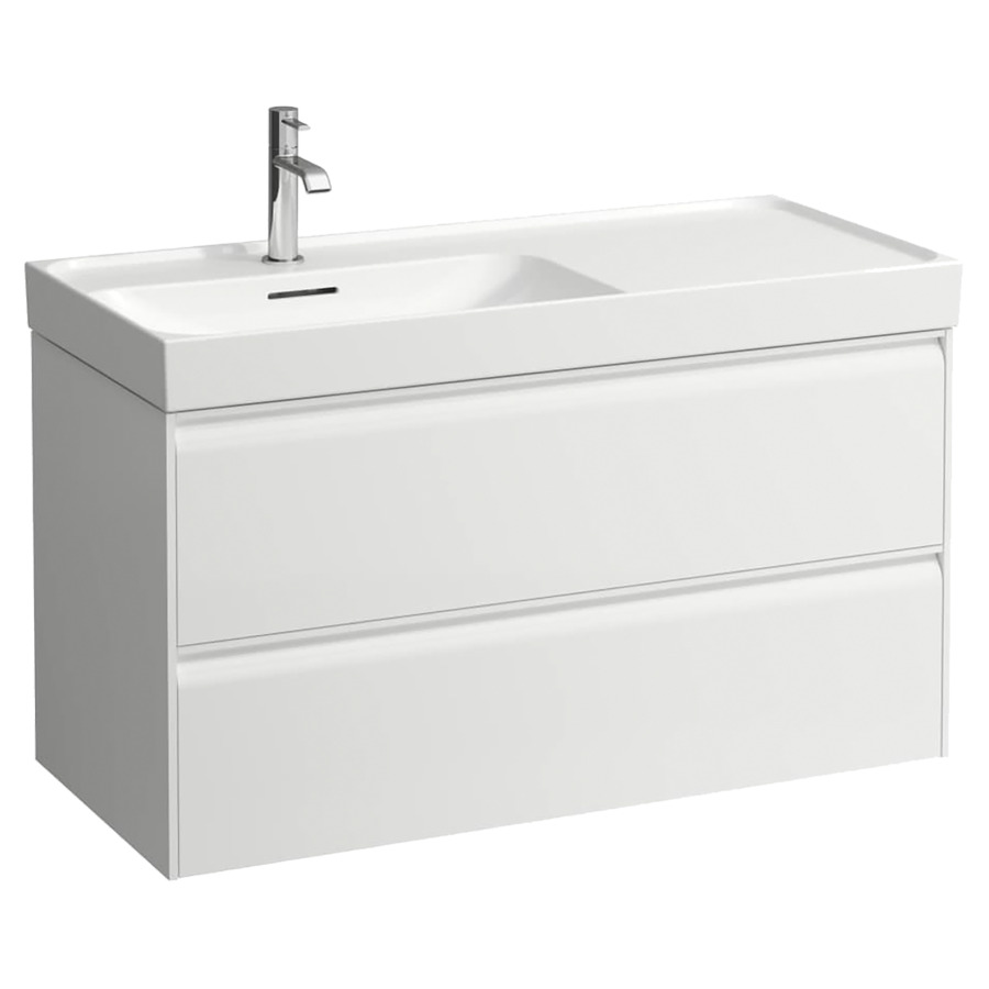 Unterbau MEDA
98.5 x 51.5 x 45 cm
Schubladenelement, 2 Schubladen
zu Waschtisch 104671/672