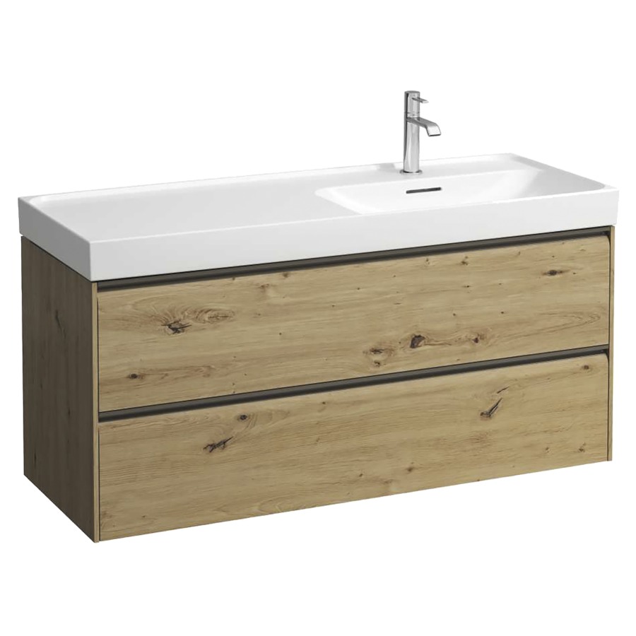 Unterbau MEDA
118 x 51.5 x 45 cm
Schubladenelement, 2 Schubladen
zu Waschtisch 104673/104674