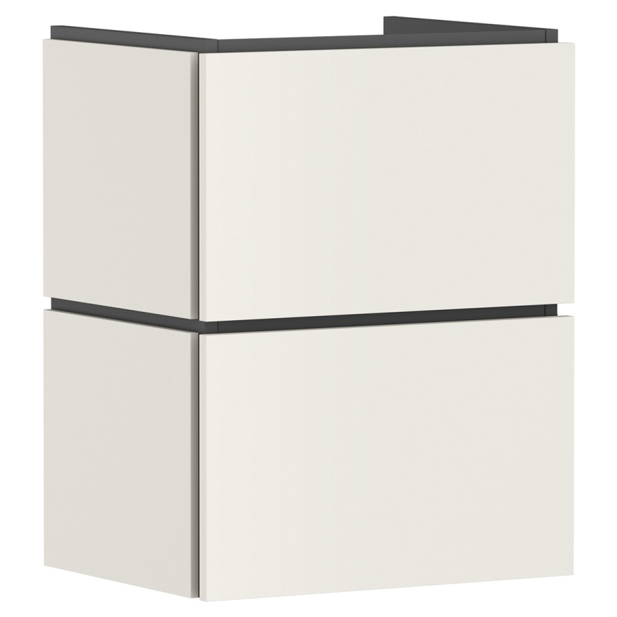 Élément inférieur  Xilesa E
48 x 62 x 38 cm
élément de tiroir, 2&nbsp;tiroirs
avec PushOpen et SoftClose
avec matériel de fixation
sans siphon gain de place 105022
pour lavabo Xanuia