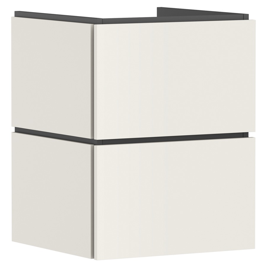 Élément inférieur  Xilesa E
48 x 62 x 47 cm
élément de tiroir, 2&nbsp;tiroirs
avec SoftClose
avec matériel de fixation
sans siphon gain de place 105022
pour lavabo Xelu/Xevolos