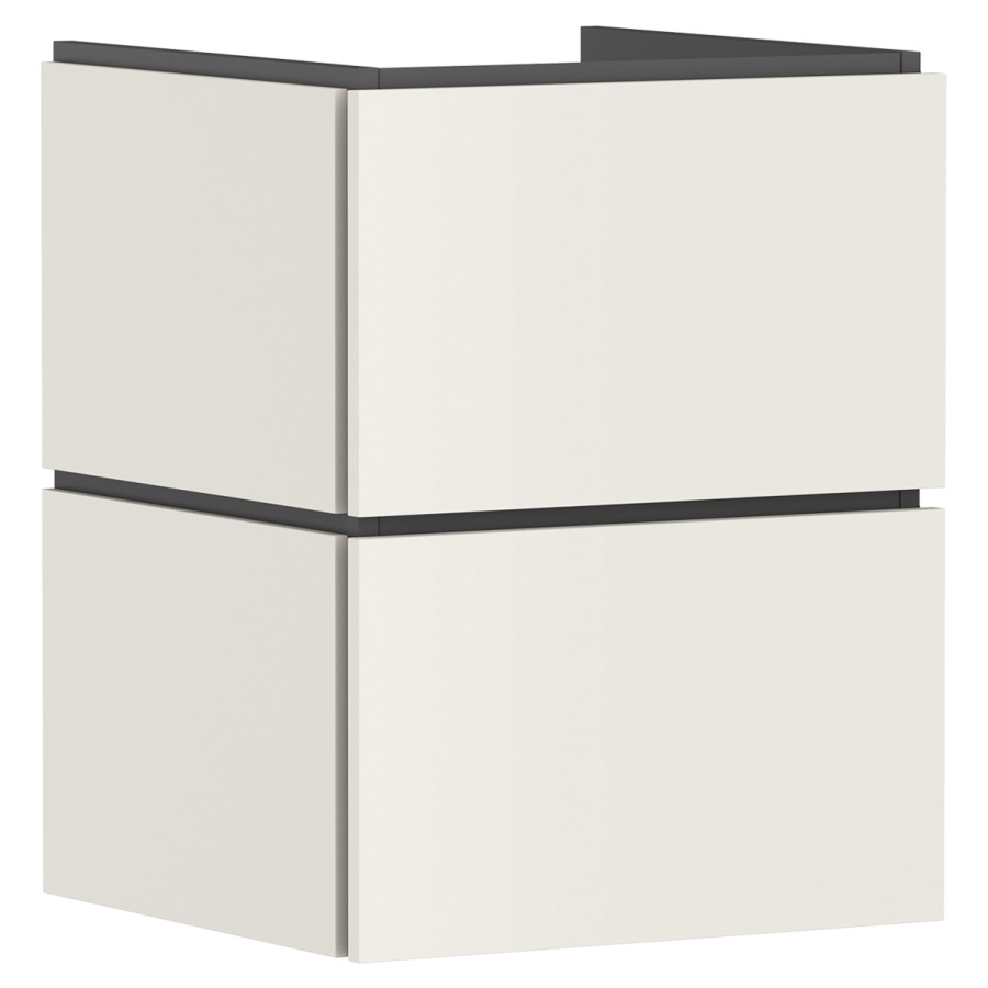 Élément inférieur  Xilesa E
48 x 62 x 47 cm
élément de tiroir, 2&nbsp;tiroirs
avec PushOpen et SoftClose
avec matériel de fixation
sans siphon gain de place 105022
pour lavabo Xelu/Xevolos