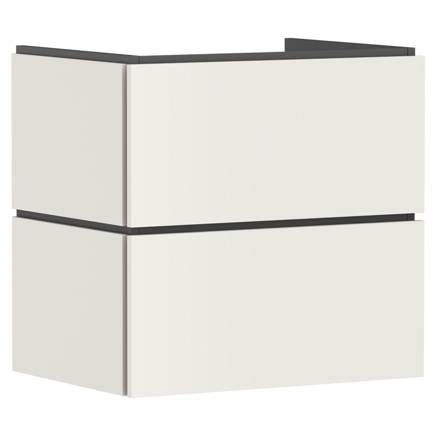 Élément inférieur  Xilesa E
63 x 62 x 47 cm
élément de tiroir, 2&nbsp;tiroirs
avec PushOpen et SoftClose
avec matériel de fixation
sans siphon gain de place 105022
pour lavabo Xelu/Xevolos/Xanuia