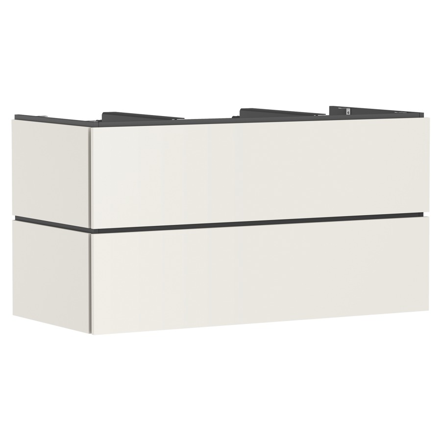Élément inférieur  Xilesa E
118 x 62 x 55 cm
élément de tiroir, 2&nbsp;tiroirs
avec SoftClose
avec matériel de fixation
sans siphon gain de place 105022
pour lavabo à poser