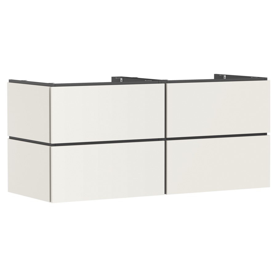 Élément inférieur  Xilesa E
137.5 x 62 x 55 cm
2&nbsp;éléments de tiroir, 2&nbsp;tiroirs chacune
avec PushOpen et SoftClose
avec matériel de fixation
sans siphon gain de place 105022
pour lavabo à poser