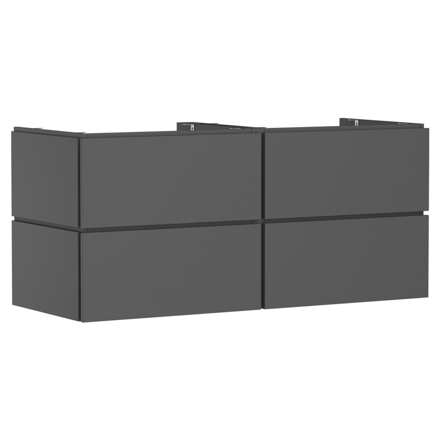 Élément inférieur  Xilesa E
137.5 x 62 x 55 cm
2&nbsp;éléments de tiroir, 2&nbsp;tiroirs chacune
avec PushOpen et SoftClose
avec matériel de fixation
sans siphon gain de place 105022
pour lavabo à poser