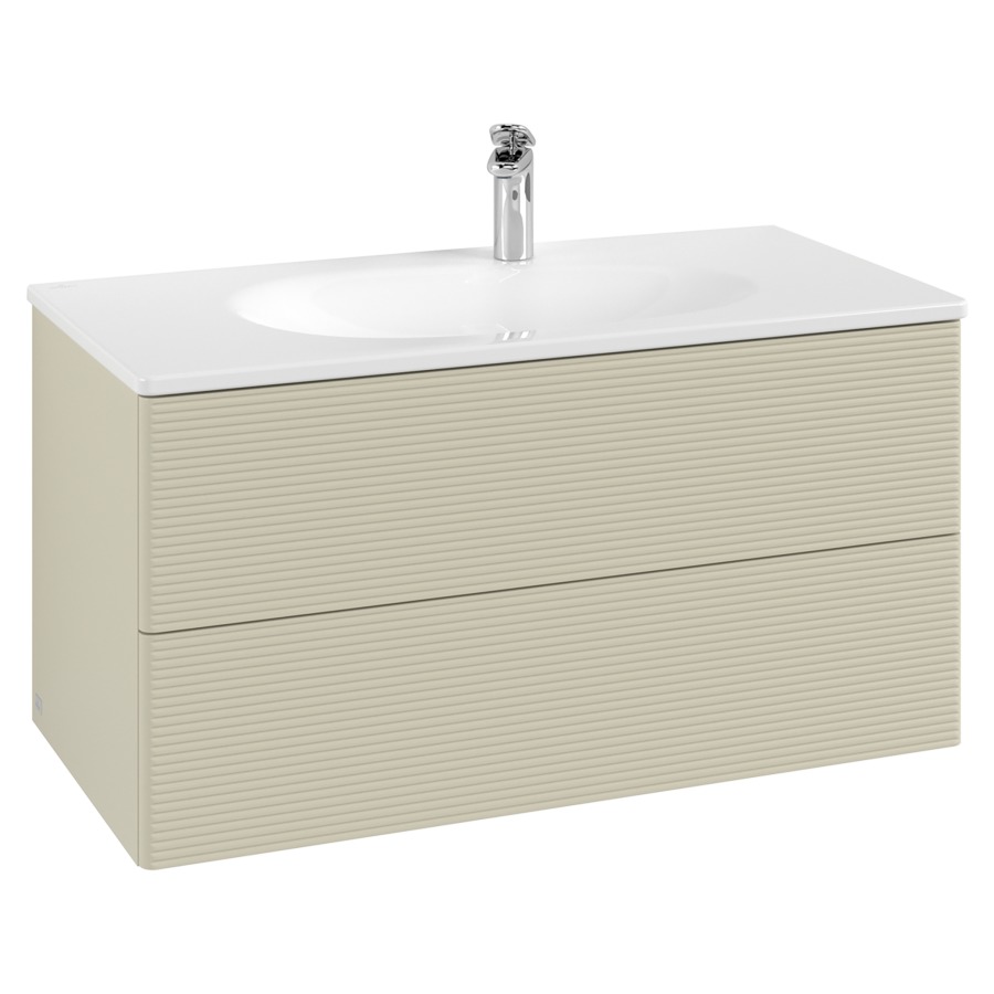 Unterbau Antao
98.8 x 50.4 x 49.3 cm
Schubladenelement, 2 Schubladen
inkl. Raumsparsifon
mit Befestigungsmaterial
für Waschtisch 101042/101043