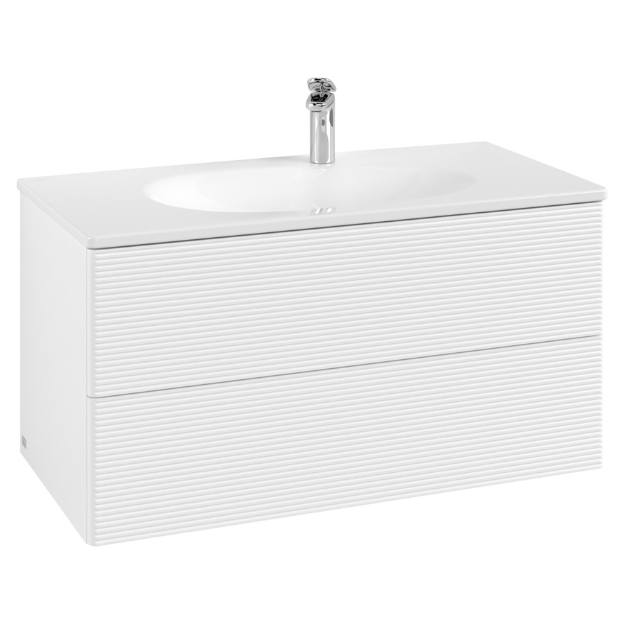 Élément inférieur  Antao
98.8 x 50.4 x 49.3 cm
élément de tiroir, 2&nbsp;tiroirs
avec siphon gain de place
avec matériel de fixation
pour lavabo 101042/101043