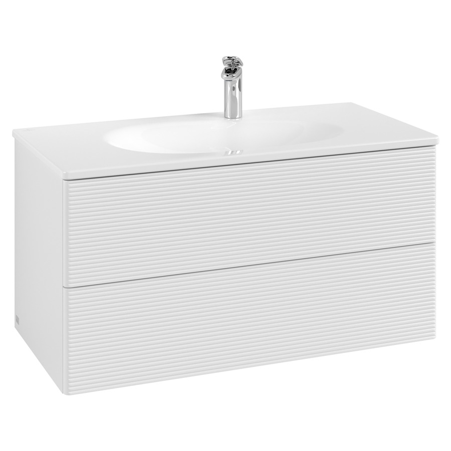 Unterbau Antao
98.8 x 50.4 x 49.3 cm
Schubladenelement, 2 Schubladen
inkl. Raumsparsifon
mit Befestigungsmaterial
für Waschtisch 101042/101043