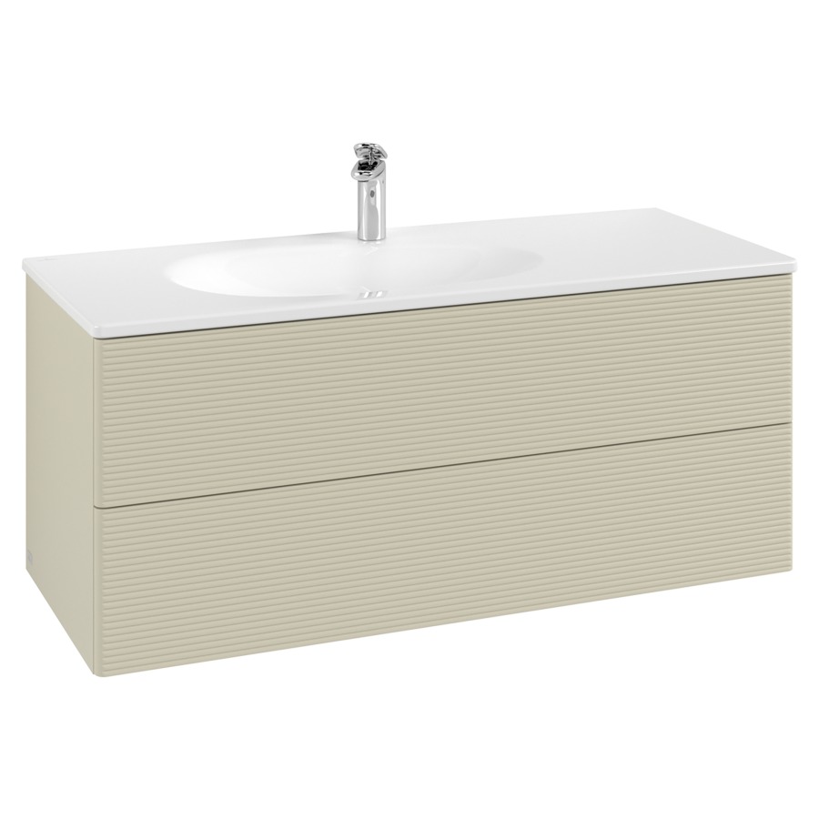 Élément inférieur  Antao
118.8 x 50.4 x 49.3 cm
élément de tiroir, 2&nbsp;tiroirs
avec siphon gain de place
avec matériel de fixation
pour lavabo 101044/101045
