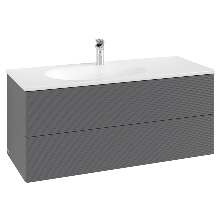 Élément inférieur  Antao
118.8 x 50.4 x 49.3 cm
élément de tiroir, 2&nbsp;tiroirs
avec siphon gain de place
avec matériel de fixation
pour lavabo 101044/101045
