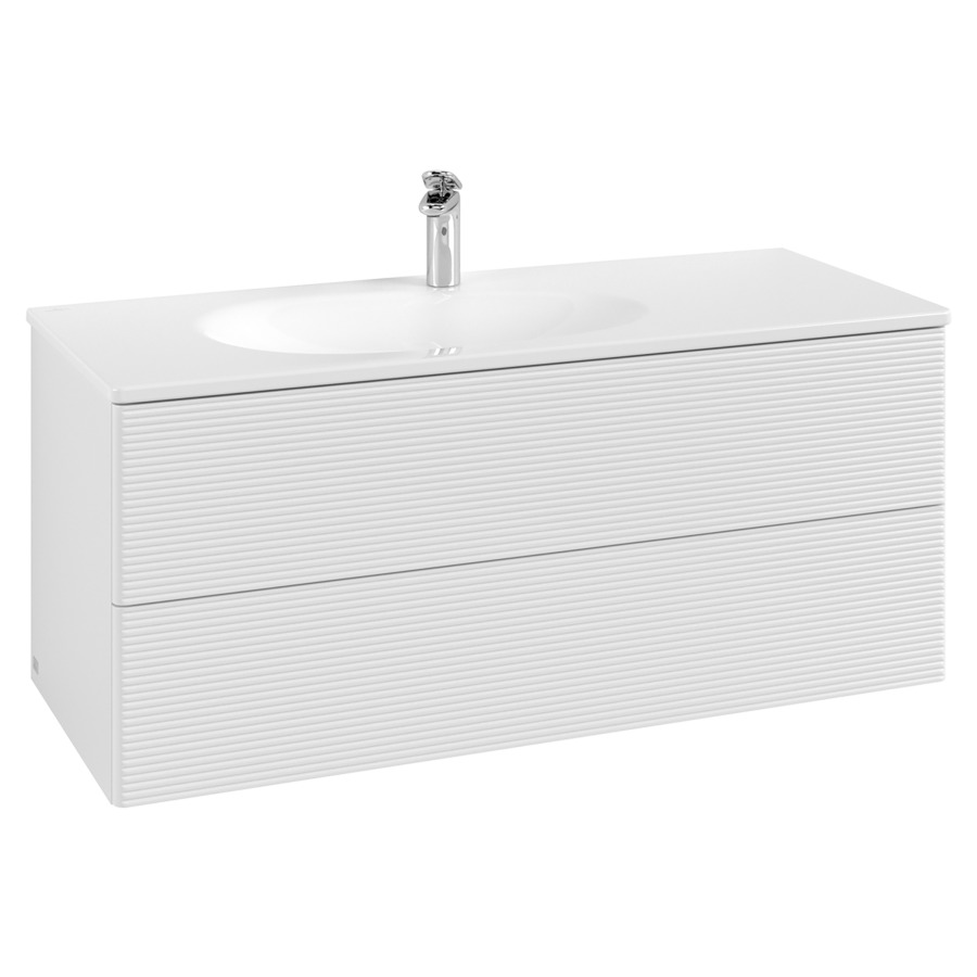 Élément inférieur  Antao
118.8 x 50.4 x 49.3 cm
élément de tiroir, 2&nbsp;tiroirs
avec siphon gain de place
avec matériel de fixation
pour lavabo 101044/101045