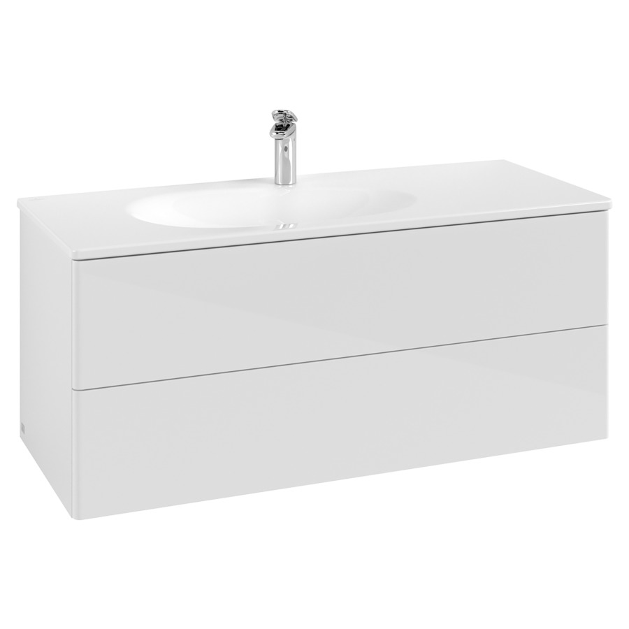 Élément inférieur  Antao
118.8 x 50.4 x 49.3 cm
élément de tiroir, 2&nbsp;tiroirs
avec siphon gain de place
avec matériel de fixation
pour lavabo 101044/101045