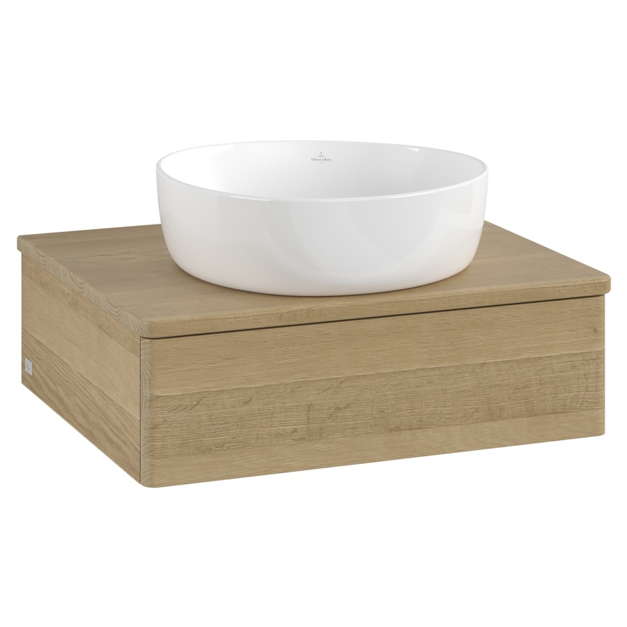 Élément inférieur  Antao
60 x 19 x 50 cm
élément de tiroir, 1&nbsp;tiroir
avec siphon gain de place
avec matériel de fixation
pour 1 lavabo à poser 234171/234172/234173
recouvrement Honey Oak
sans trou pour robinet