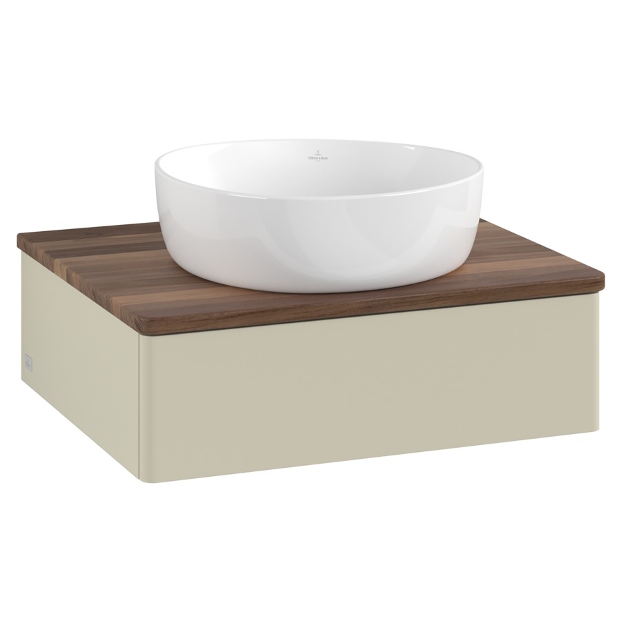 Élément inférieur  Antao
60 x 19 x 50 cm
élément de tiroir, 1&nbsp;tiroir
avec siphon gain de place
avec matériel de fixation
pour 1 lavabo à poser 234171/234172/234173
recouvrement Warm Walnut
sans trou pour robinet