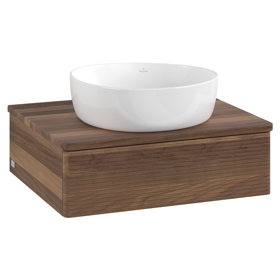 Élément inférieur  Antao
60 x 19 x 50 cm
élément de tiroir, 1&nbsp;tiroir
avec siphon gain de place
avec matériel de fixation
pour 1 lavabo à poser 234171/234172/234173
recouvrement Warm Walnut
sans trou pour robinet