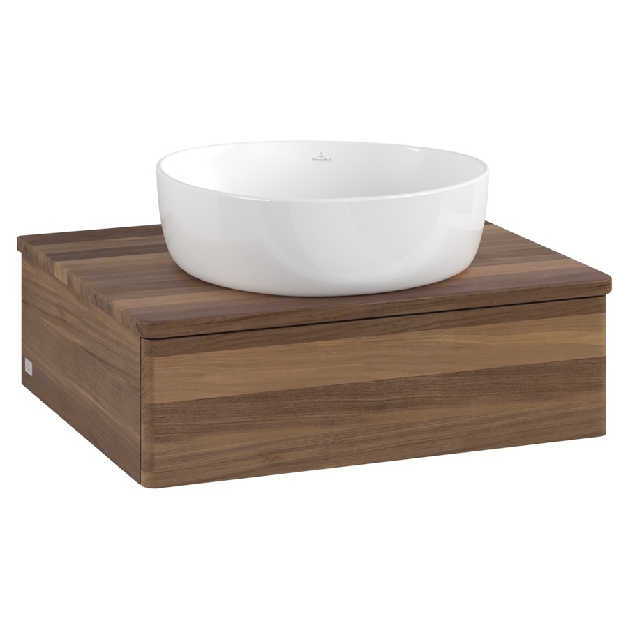Élément inférieur  Antao
60 x 19 x 50 cm
élément de tiroir, 1&nbsp;tiroir
avec siphon gain de place
avec matériel de fixation
pour 1 lavabo à poser 234171/234172/234173
recouvrement Warm Walnut
sans trou pour robinet
