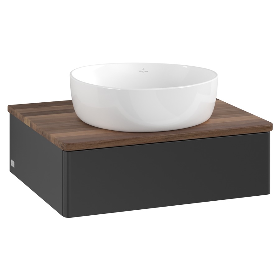 Élément inférieur  Antao
60 x 19 x 50 cm
élément de tiroir, 1&nbsp;tiroir
avec siphon gain de place
avec matériel de fixation
pour 1 lavabo à poser 234171/234172/234173
recouvrement Warm Walnut
sans trou pour robinet